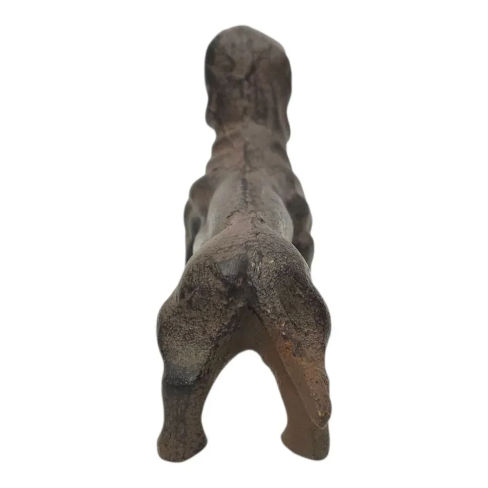 Dachshund Weiner Dog Figurine Statue Cast Metal Vintage Decorative Paper Weight